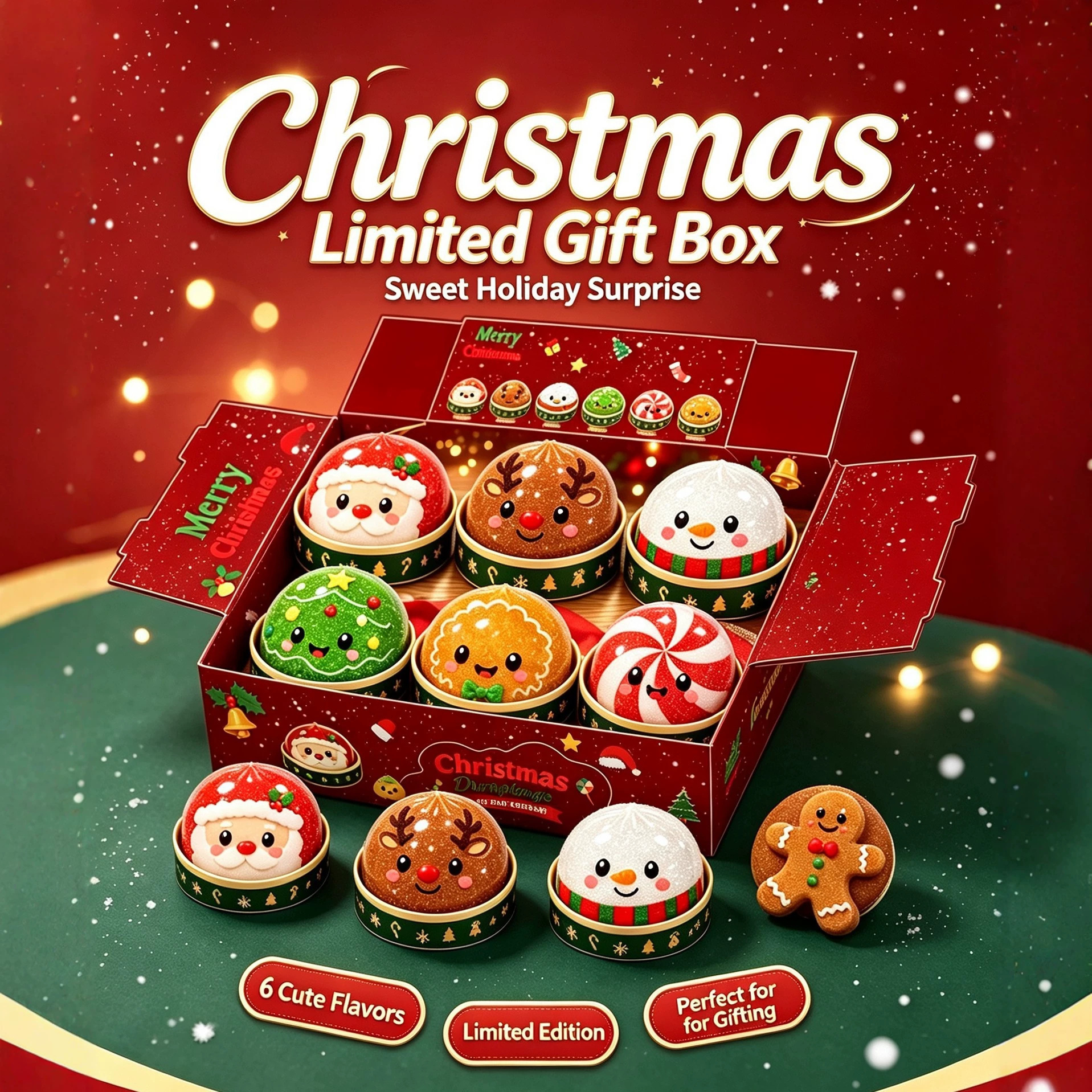 Cross-border blind box Grinch Christmas edition, Huhu Town Mythology series, Green Grinch plush toy, stress-relieving squishy toy