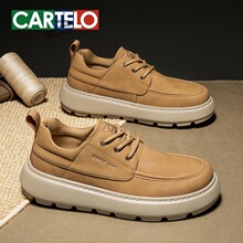 卡帝乐鳄鱼2025新款冬季男士休闲鞋时尚百搭厚底轻便户外运动鞋男