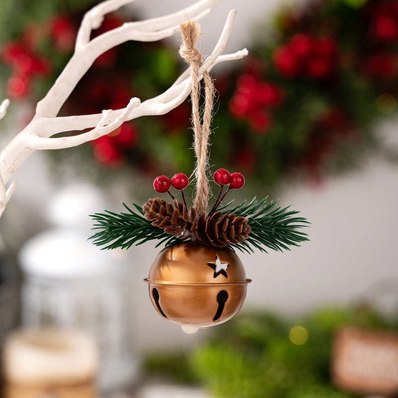 Haobei クリスマス装飾カラフルな小さな鐘ペンダントクリスマスツリーペンダント風鈴ペンダント赤い鐘ペンダント|undefined
