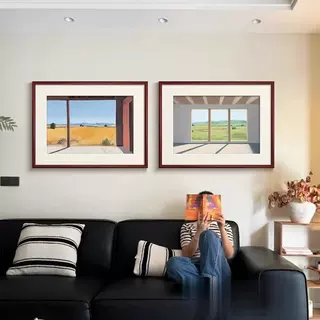 《窗外风景》轻法式客厅风景装饰画小众艺术高级感餐厅卧室挂画