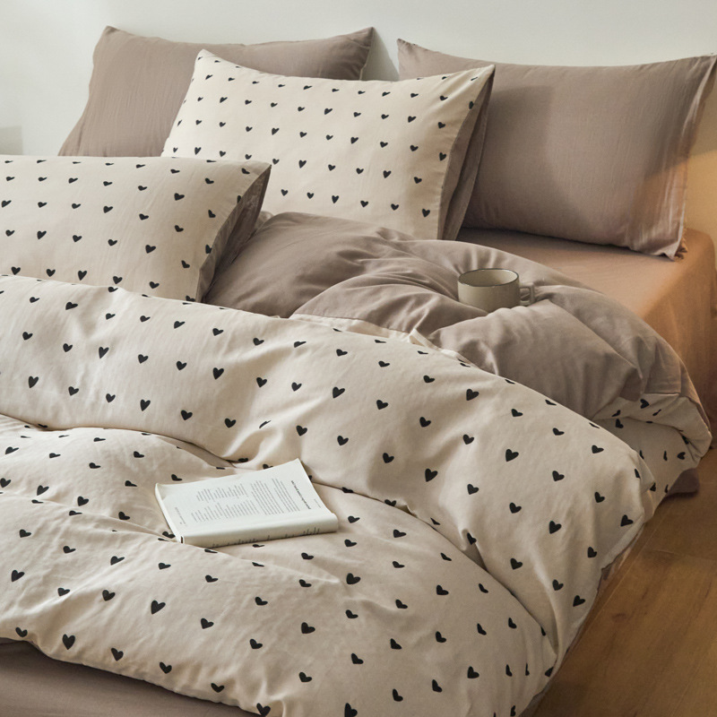 Todo el algodón otoño invierno doble hilo espesado cuatro piezas Xinjiang colcha de algodón de lana larga una cama de algodón puro cuatro piezas