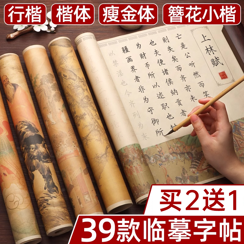 上林赋长卷临摹字帖滕王阁序钢笔式毛笔专用套装凤求凰瘦金体书法