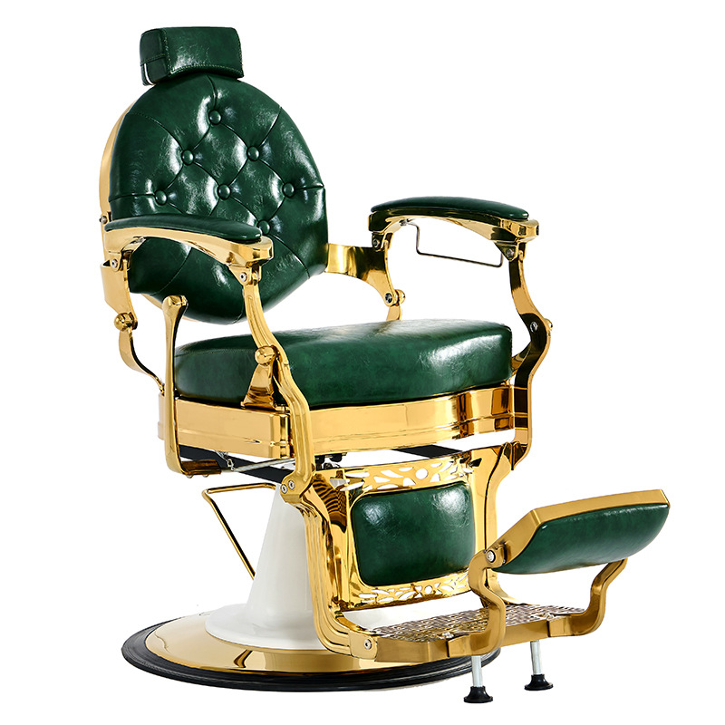 Sillón de Barbería Reclinable Fanjie para Hombres, Sillón Profesional para Salón de Belleza, Sillón de Corte de Pelo Semitiltable de Alta Resistencia, Sillón de Barbería Ajustable