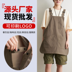 メーカーの新型エプロン防水防油家庭用キッチンレストランのコーヒーメーカーの作業服は腰を囲む現物卸売りです。