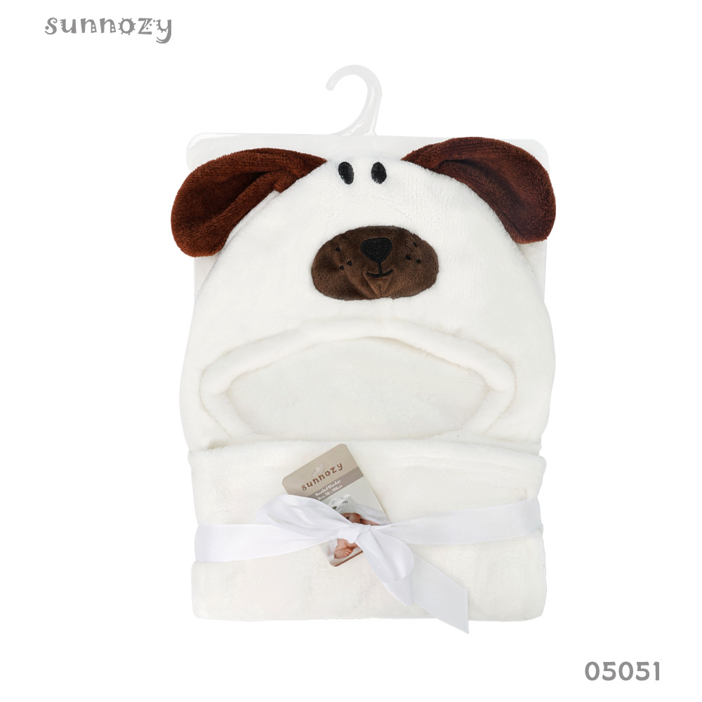 Toalla de baño con capucha para bebé, de coral polar absorbente, con diseño de dibujos animados, manta con capucha Sunnozy para bebé, toalla de baño infantil con capucha image 9