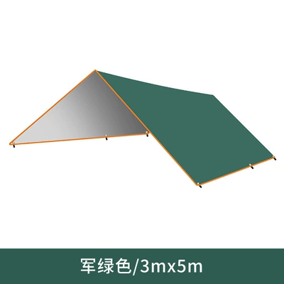 Sunshade Portable Sun Protection: Avtomobil yan çətirləri - dark-green-single-piece-35-with-rope-3-8-people