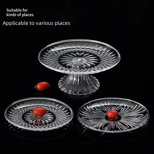 Acrylic fruit plate KTV special fruit plate plastic plate bar snack plate candy transparent dry creative home