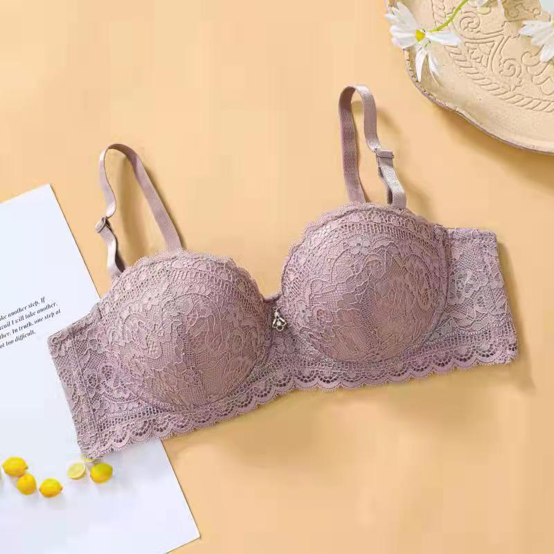 工場の現物は1/2杯半の薄いレースのブラジャーです。|undefined
