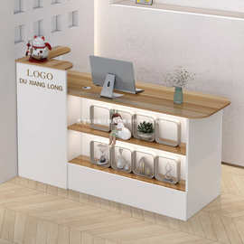 公司前台接待台吧台收银台前台饭店超市服装店收银台柜台人造板