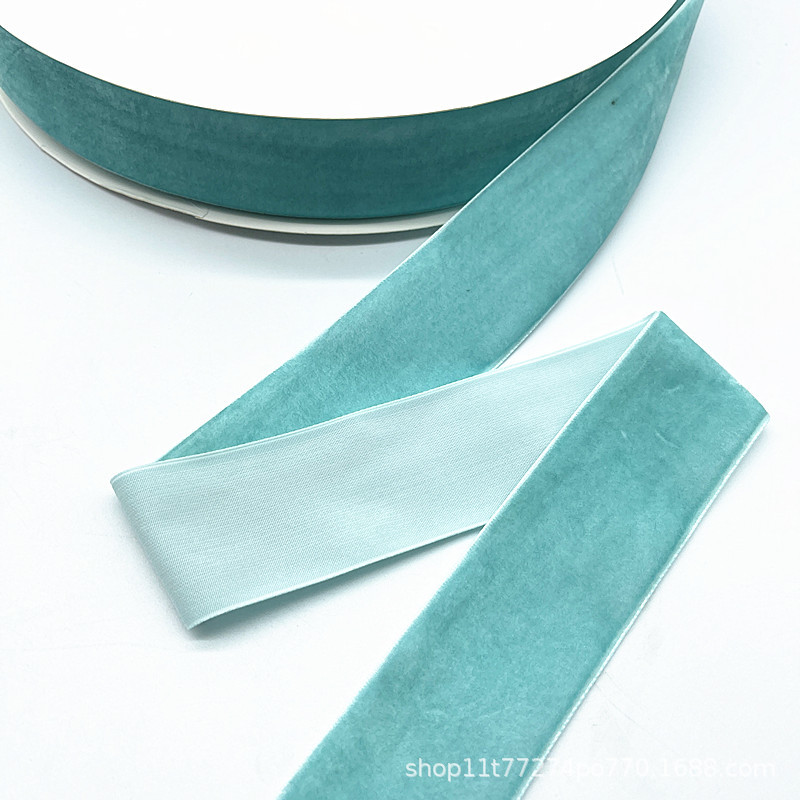 2.7 Métro / paquete de terciopelo de 38 mm boda hecha a mano cinta embalaje de regalo arco DIY decoración de fiesta Santa