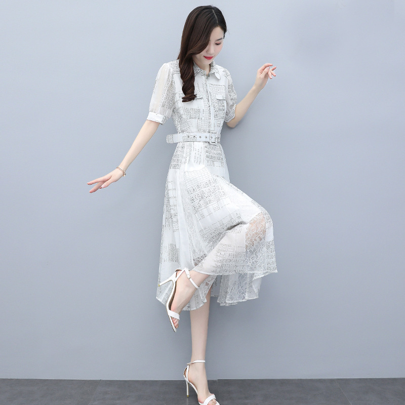 高端设计感连衣裙女夏2021今年流行新款修身显瘦气质法式衬衫裙子