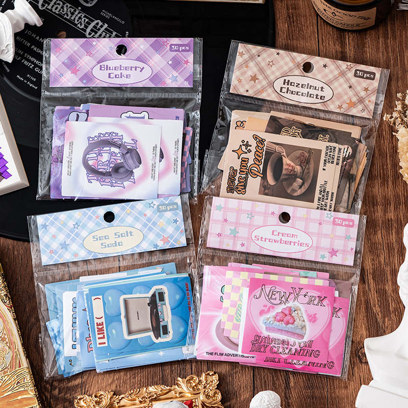 Paquete de pegatinas retro estilo americano, pegatinas decorativas para diario DIY, alta estética, estilo INS, pegatinas transfronterizas para diario