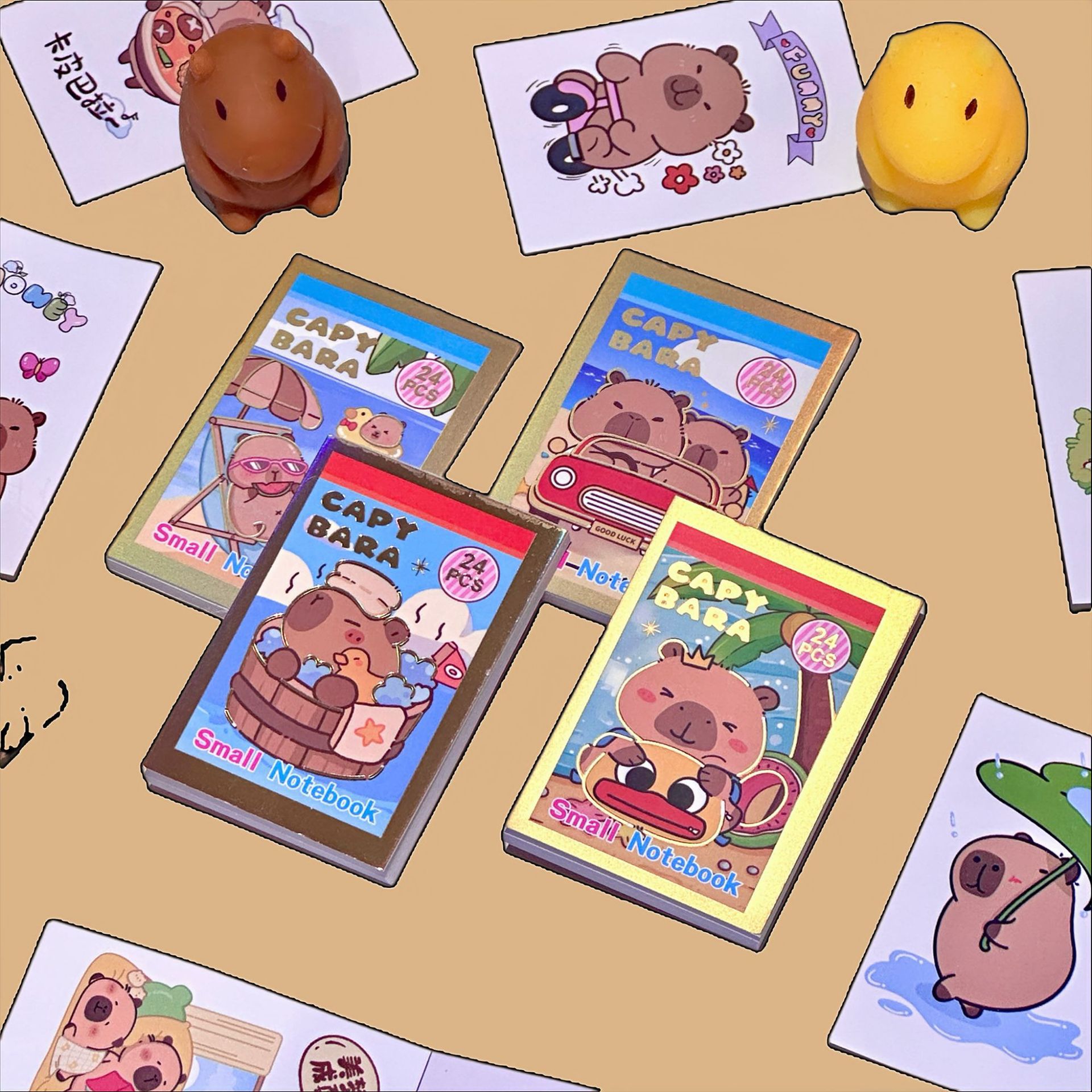 Kapi Mini Doudou, diario periférico de alto valor, pegatinas, pegatinas de cuentas a mano para estudiantes de primaria, pegatinas de estampado en caliente