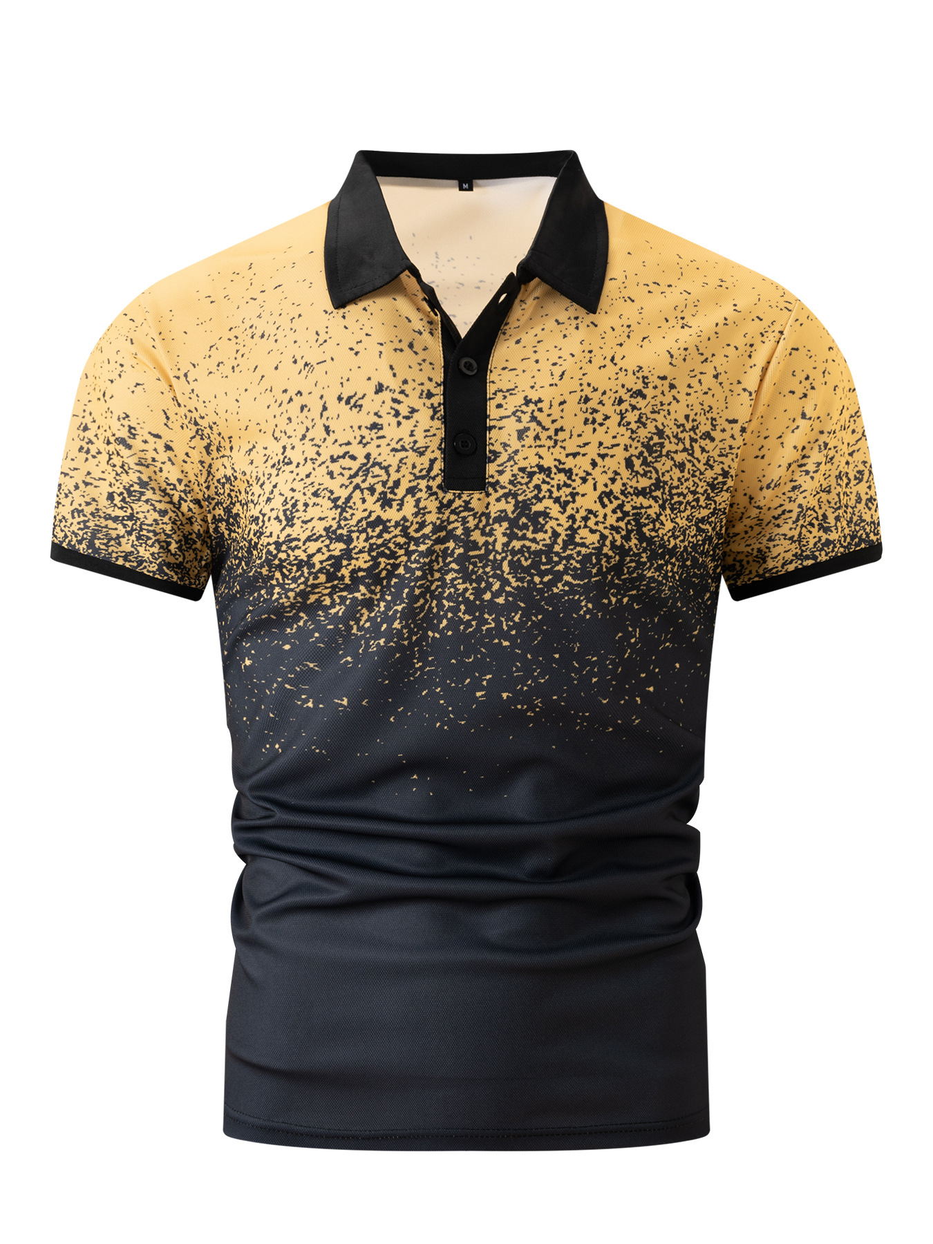 Polo estiva da uomo Ins, maglietta sportiva con stampa sfumata, tie-dye e asciugatura rapida_voghion.com