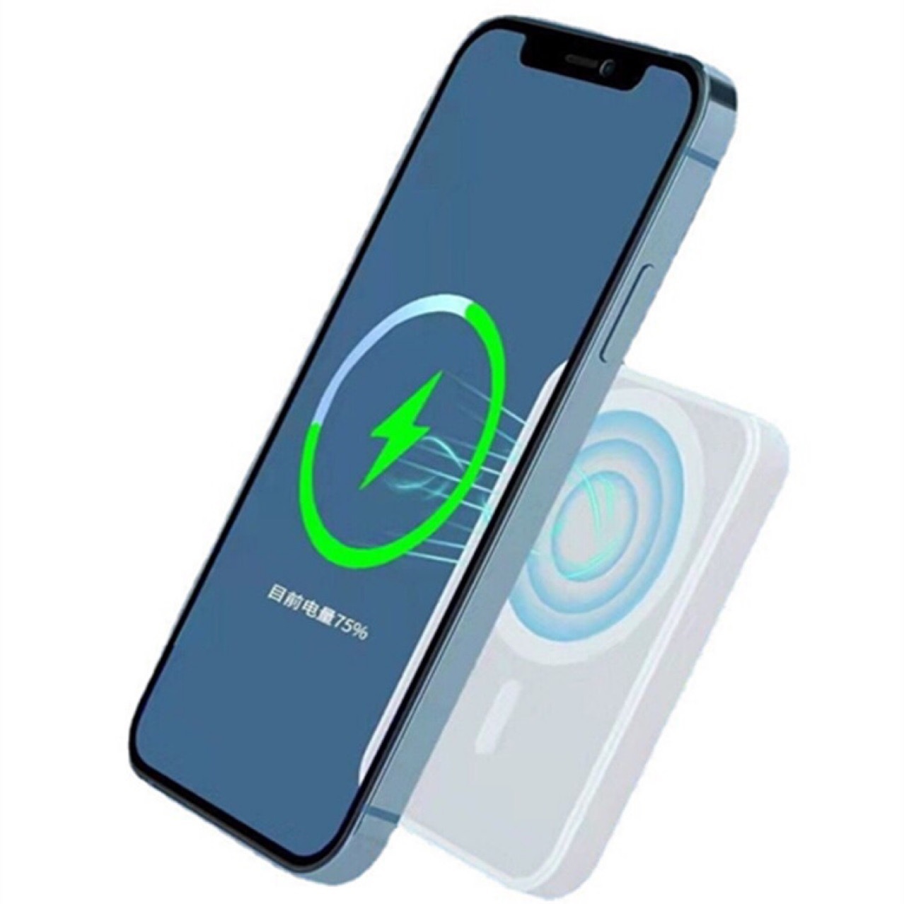 Magnetische kabellose Powerbank mit großer Kapazität - Mobile Stromversorgung 5000mAh, kompakt, Schnellladung, Powerbank mit Logo-Druck