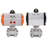 Гребная сделка из нержавеющей стали Внутренняя нить Трех -купая пневматическая шариковая клапана быстро -загружая санитарные уровни 4: 6: 1 дюйм 1 дюйм DN15/25/50