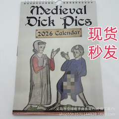 クロスボーダー新製品 Medieval Dick Pics 2026 カレンダー 中世ディック写真壁掛けカレンダー