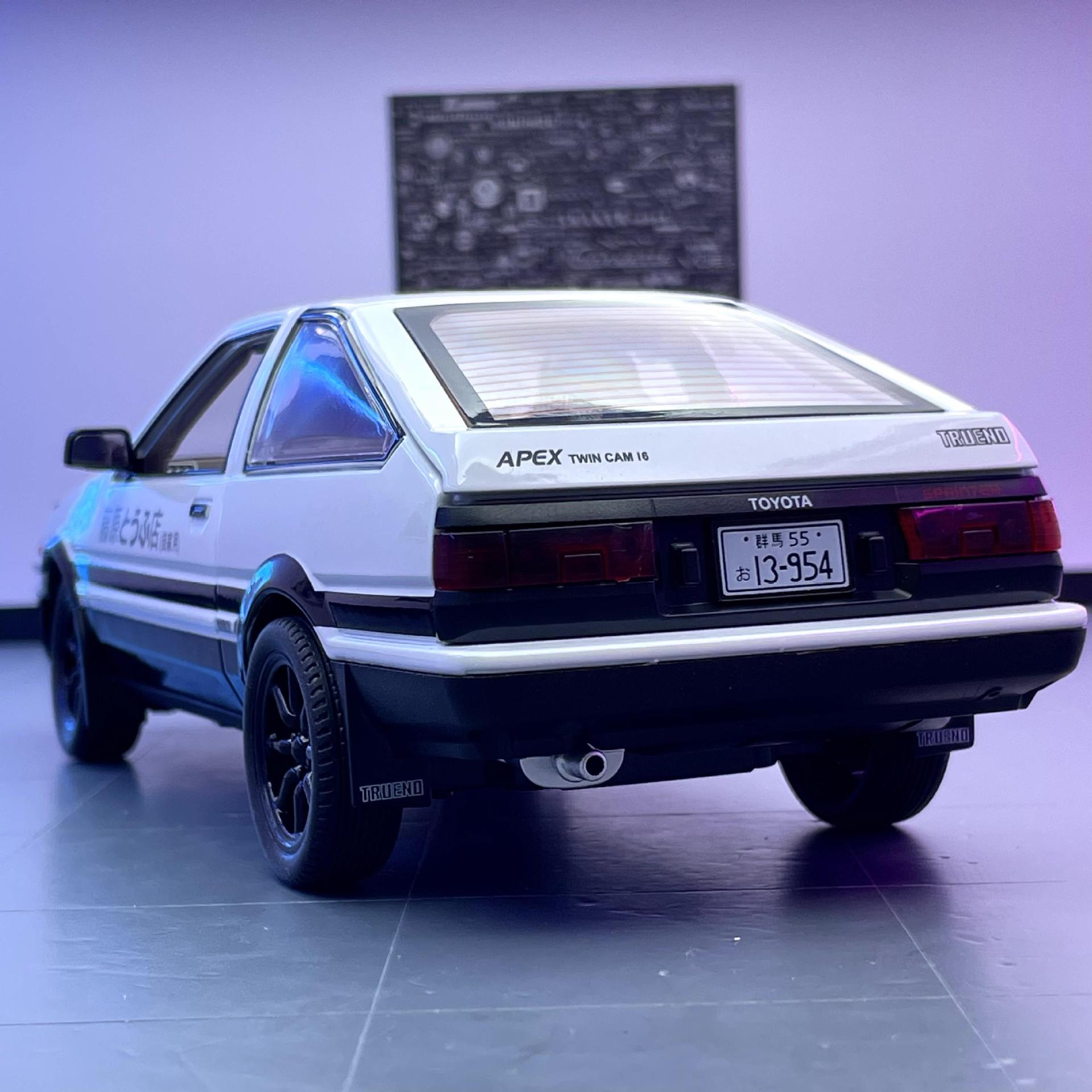 Jianyuan aleación coche modelo 1:24 cabeza texto DAE86 tire hacia atrás con sonido y luz juguete coche música modelo decoración colección