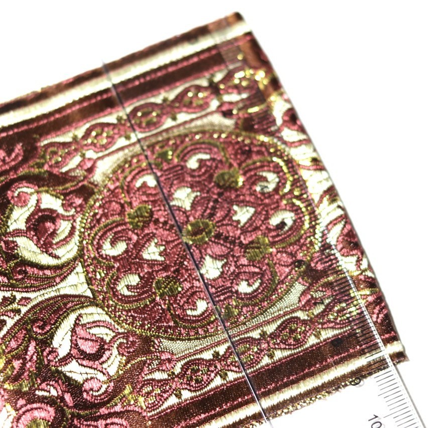 9cm de ancho flor pesada hilo de oro cinta jacquard Ropa Étnica cortina sofá cojín estera de mesa cama corredor sombrero de encaje