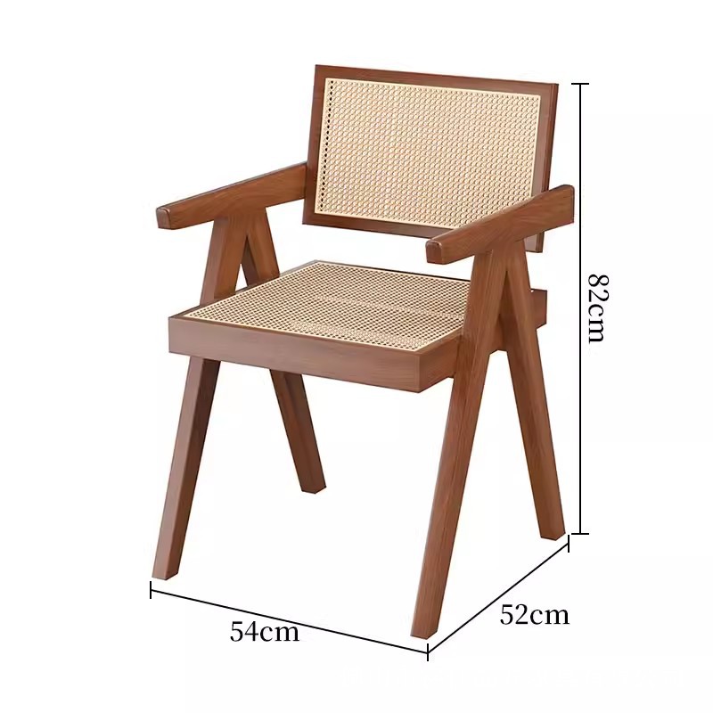 Silla de comedor de madera maciza para restaurante