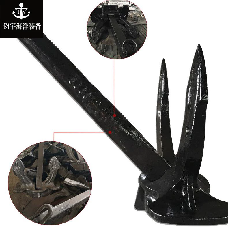 Морской якорь, большой захватный якорь, нержавеющая сталь, якорь заклинания, аксессуары для корабля, якорная цепь-редуктор, якорь с четырьмя когтями, безштоковый якорь в японском стиле.