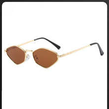 新款时尚菱形金属全框太阳镜高级感沙滩遮阳墨镜简约欧美太阳眼镜