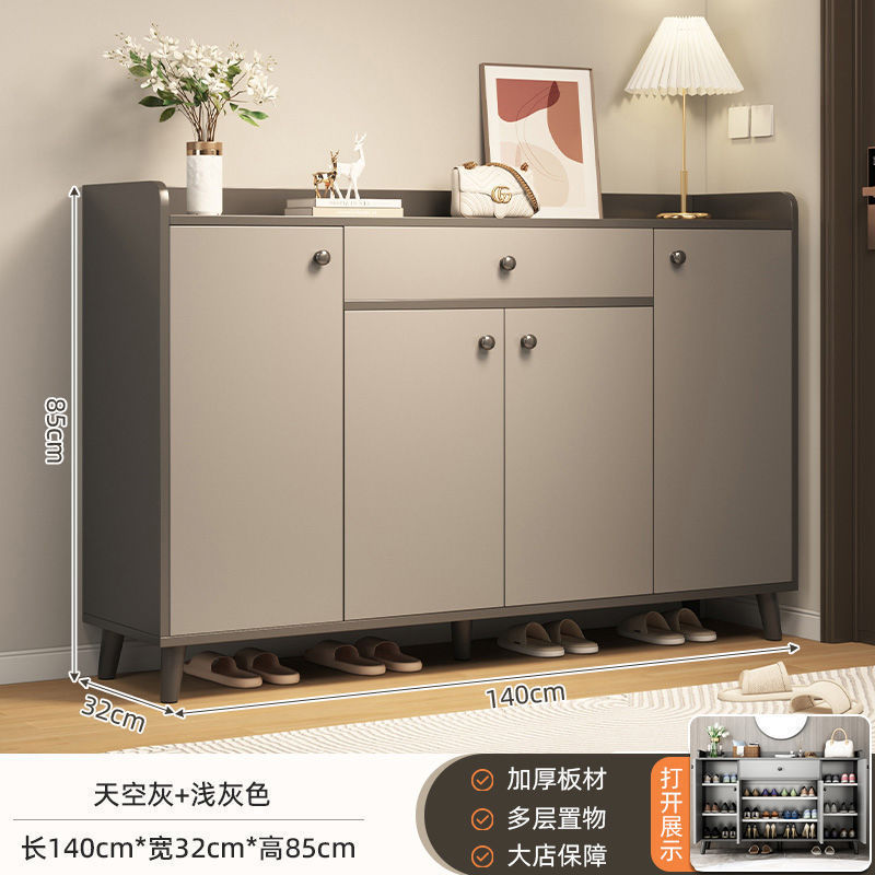 靴キャビネットホームドア 2025 新しいホットスタイル屋内玄関キャビネット一体型収納キャビネット無垢材脚多層靴ラック|undefined
