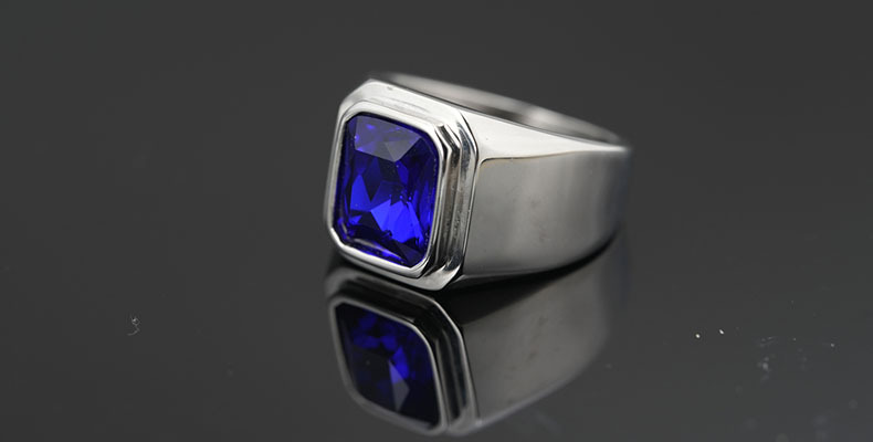 Retro Punk Geometric Titanium Steel Plating Men's Rings Men Band Rings display picture 16