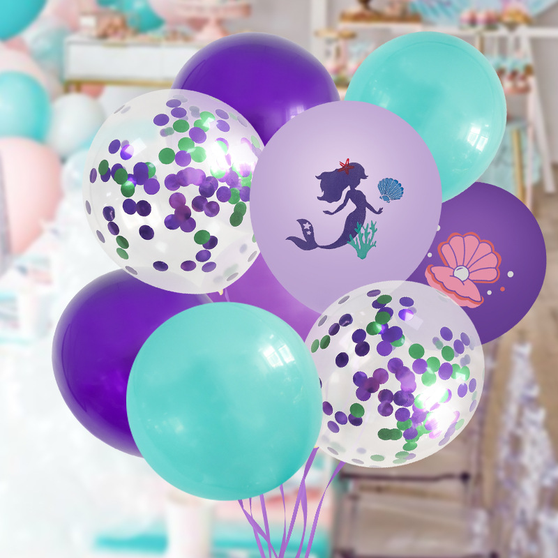 Mermaid Shell Emulsion Party Balloon display picture 4