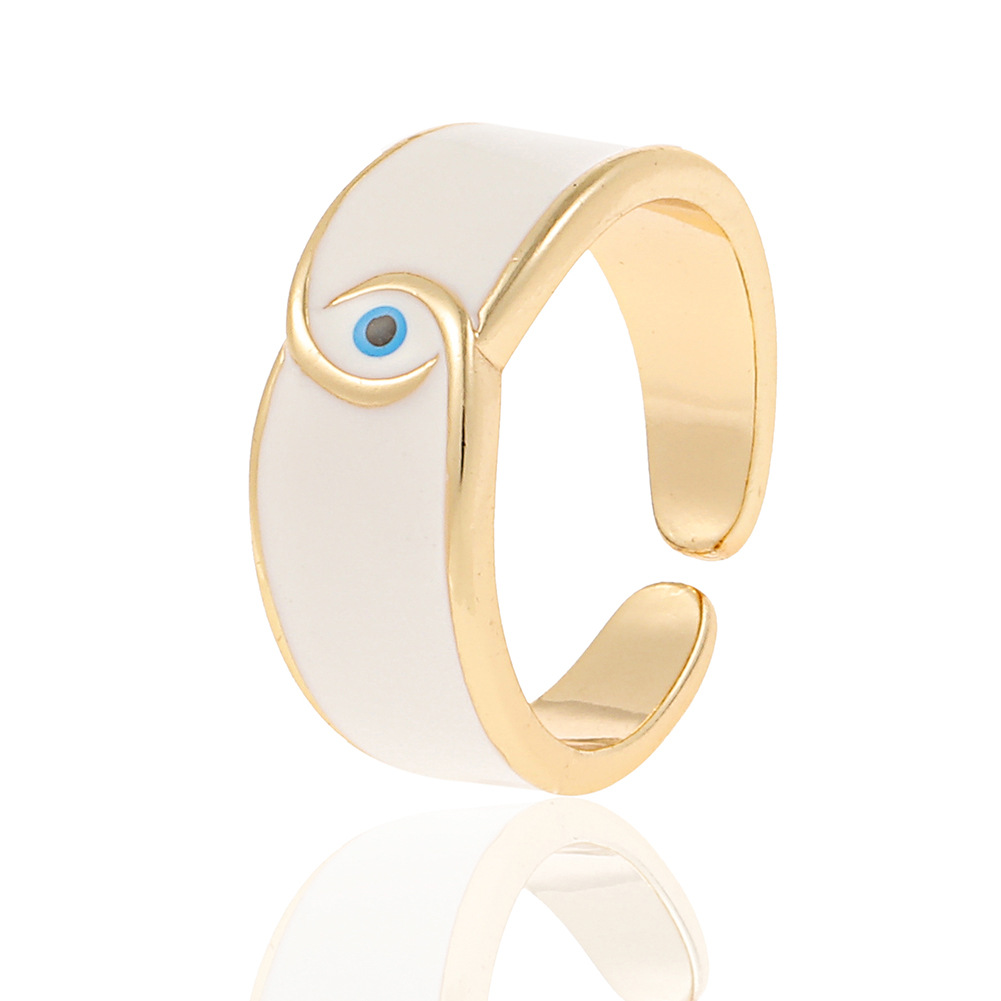 Fashion Geometric Eye Copper Open Ring Plating Copper Rings