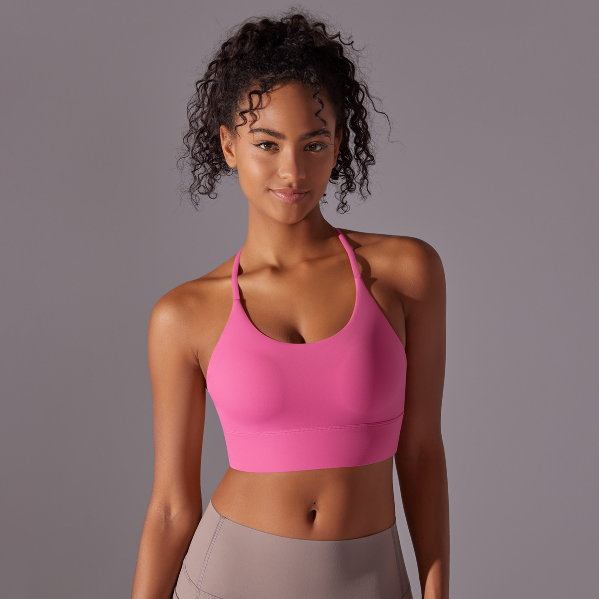 140g Weight Sleeveless Sleeve Length Nylon Fabric Type Short Top Length Halter Crisscross Tank Tops Type Fitness, Yoga, Sports Occasion Halter Neck Neckline Solid Color Pattern Sports Style Sports Solid Color Nylon Halter Neck Active Tops Halter Crisscross Tank 20