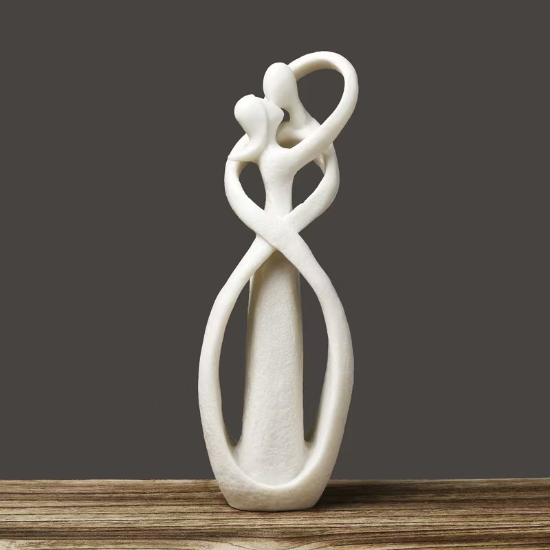 Artesanías de resina adornos personajes abstractos arenisca artística creativa decoración del hogar regalos de boda