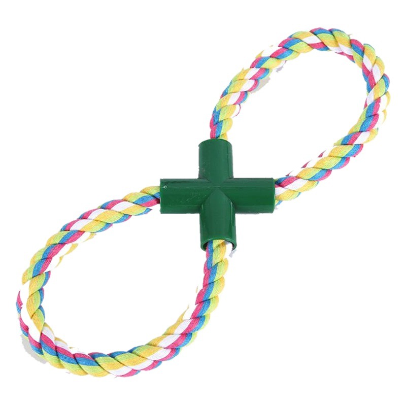 Amazon Venta caliente de juguetes para mascotas Combinación de cuerda de algodón Juego de cuerda para perros Juguetes para morder para perros Juguetes para moler para perros Spot resistente a morder