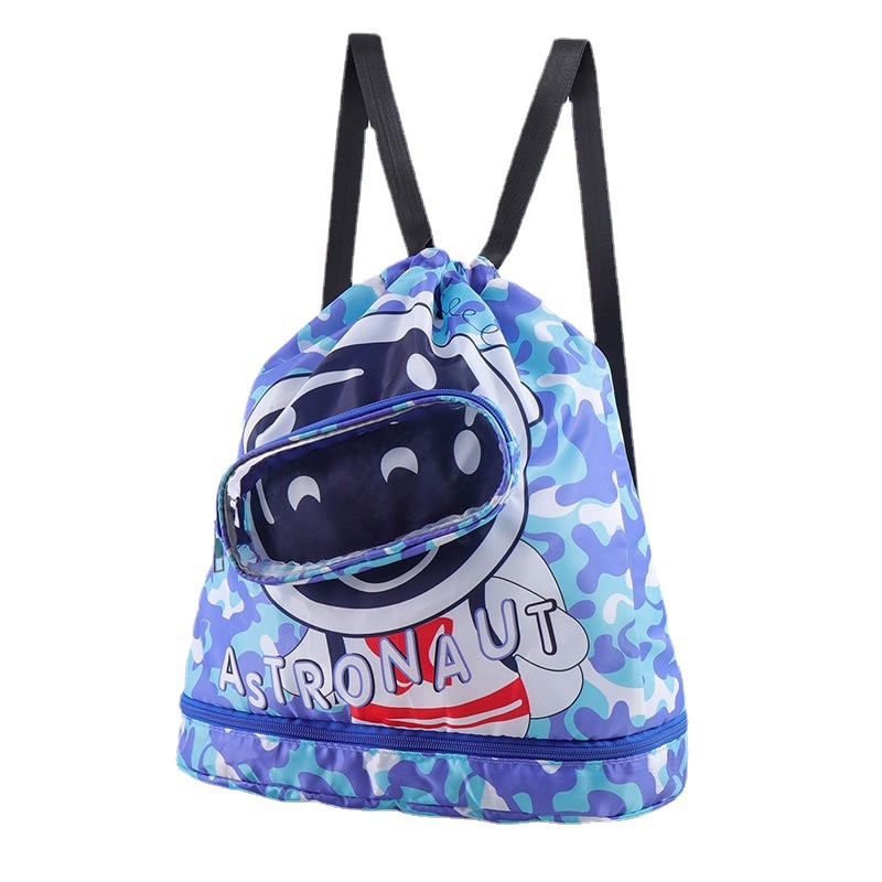 Swimming Bag with Wet and Dry Separation, Unisex Waterproof Sports Backpack for Swimming and Beach, Children's Portable Storage Bag