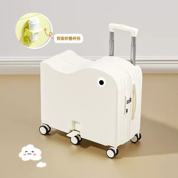 [奶白色【加厚升级6轮+折叠脚踏+后置杯架】]