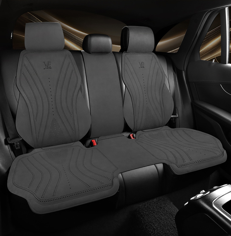 Saddle Cushion Car Cushion Advanced Suede Seat Cover Small Man Waist Four Seasons Half Pack Suede Ventilated Seat Cushion Wholesale
