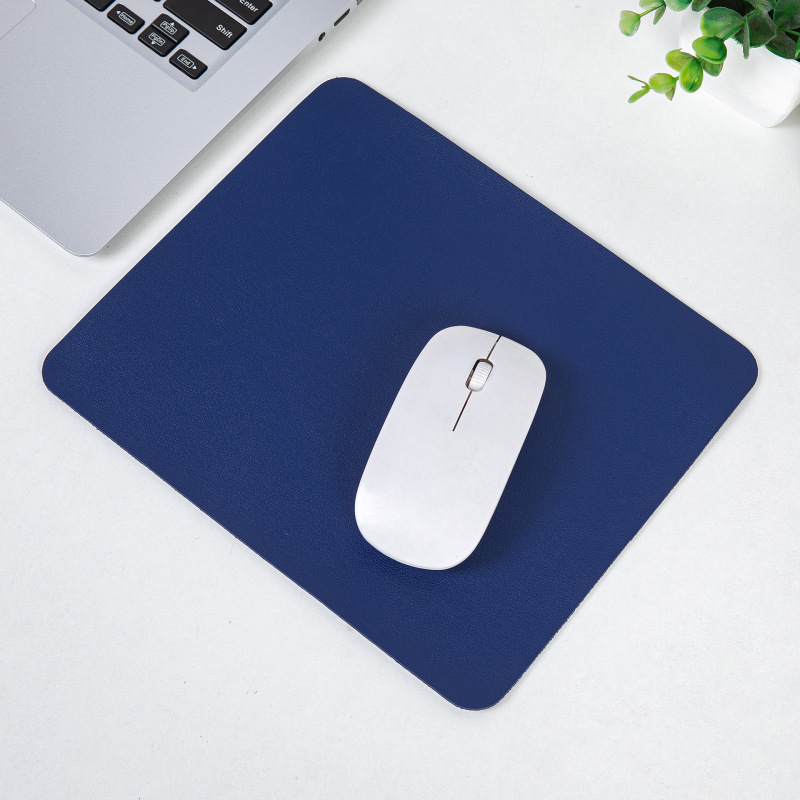正方形の革のマウスパッドの小さいパッドの純色の事務机のパッドのノートパソコンのタブレットの皮革のパッドの女子学生のゲームパッド|undefined