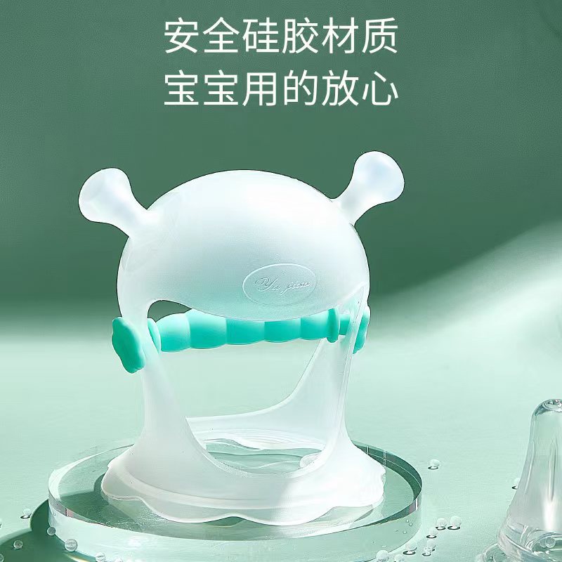 Snail Anti-Biting Hand Teether Liquid Silicone Mastication Glove Infant Band Hand Ring Teether Direct Manufacturer Wholesale