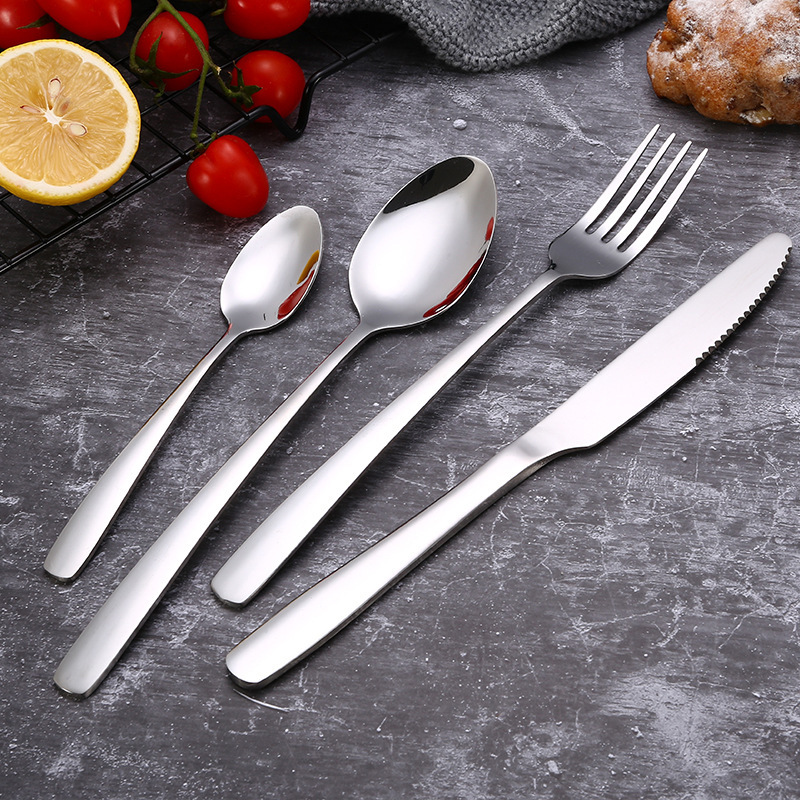 不锈钢家用西餐餐具牛排刀叉勺套装商用法式欧式餐厅沙拉勺咖啡勺