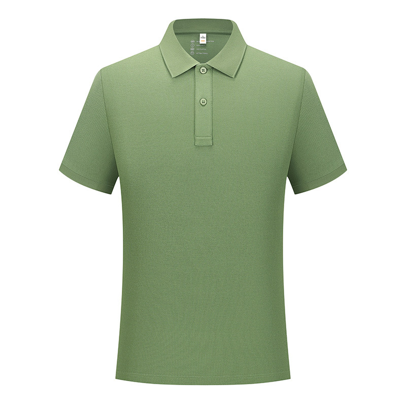 Casual de dos botones no deformable poliéster algodón verano de manga corta hombre camiseta de polo personalizada sensación de alta calidad