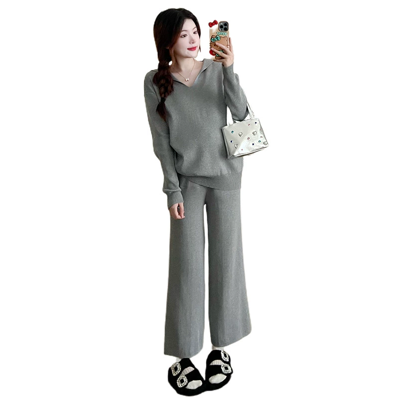 Set for pregnant, fashionable autumn demi-season sweater to go out, 2023, internet celebrity
