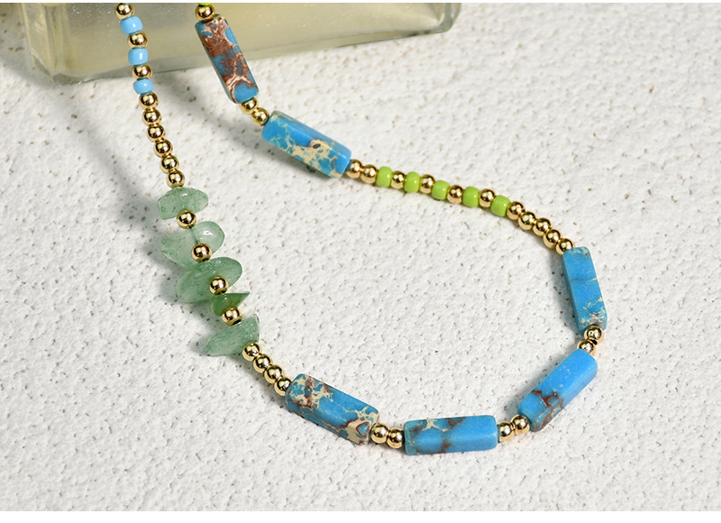 Fashion Beaded Simple Semi-precious Stones Alloy Necklace display picture 4