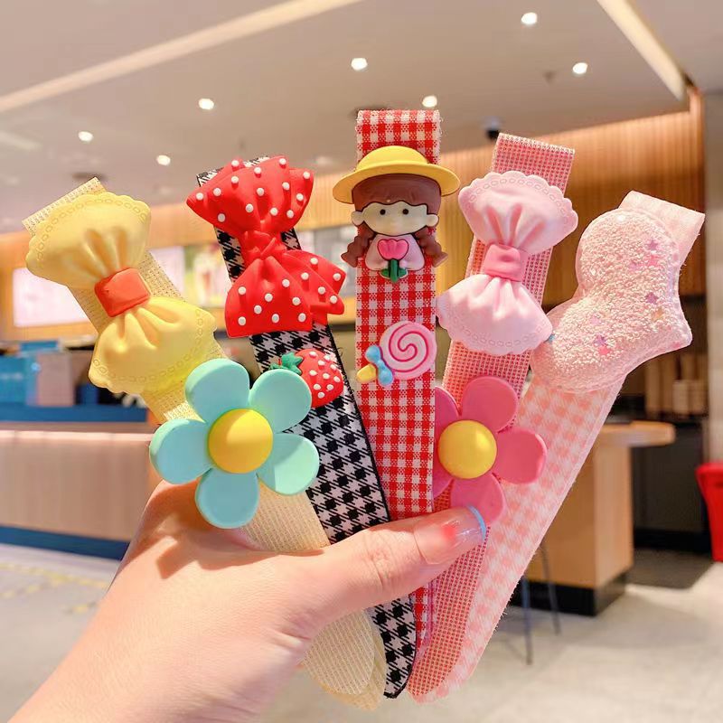 Diadema de velcro para niñas lindo bebé roto pegatinas de pelo verano nuevas pegatinas de flequillo artefacto de pelo roto poste de la cabeza de los niños