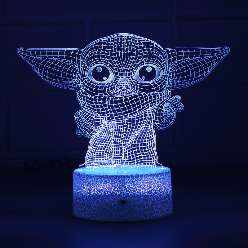 Cross-border exclusive Star Wars creative gift gift colorful 3D night light LED touch remote control bedside table lamp
