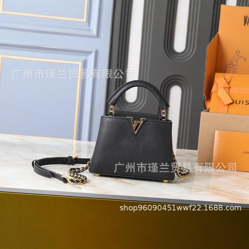 Cross-Border New Model Capucines Lady Bag V-Shaped Killer Bag Women's Handbag Shoulder Crossbody Stylish Women's Bag