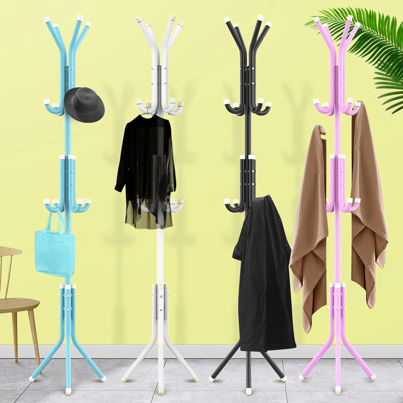 New Model of Simple Household Coat Rack, Floor-Standing Bedroom Clothes Rack, Multifunctional Clothes Rack, Standing Coat Rack