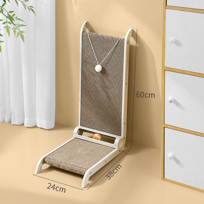 Meow y nueva diversión semicírculo L-type CAT Scratch Board resistente al desgaste Bell resistente a los arañazos vertical gato escalada marco gato juguete