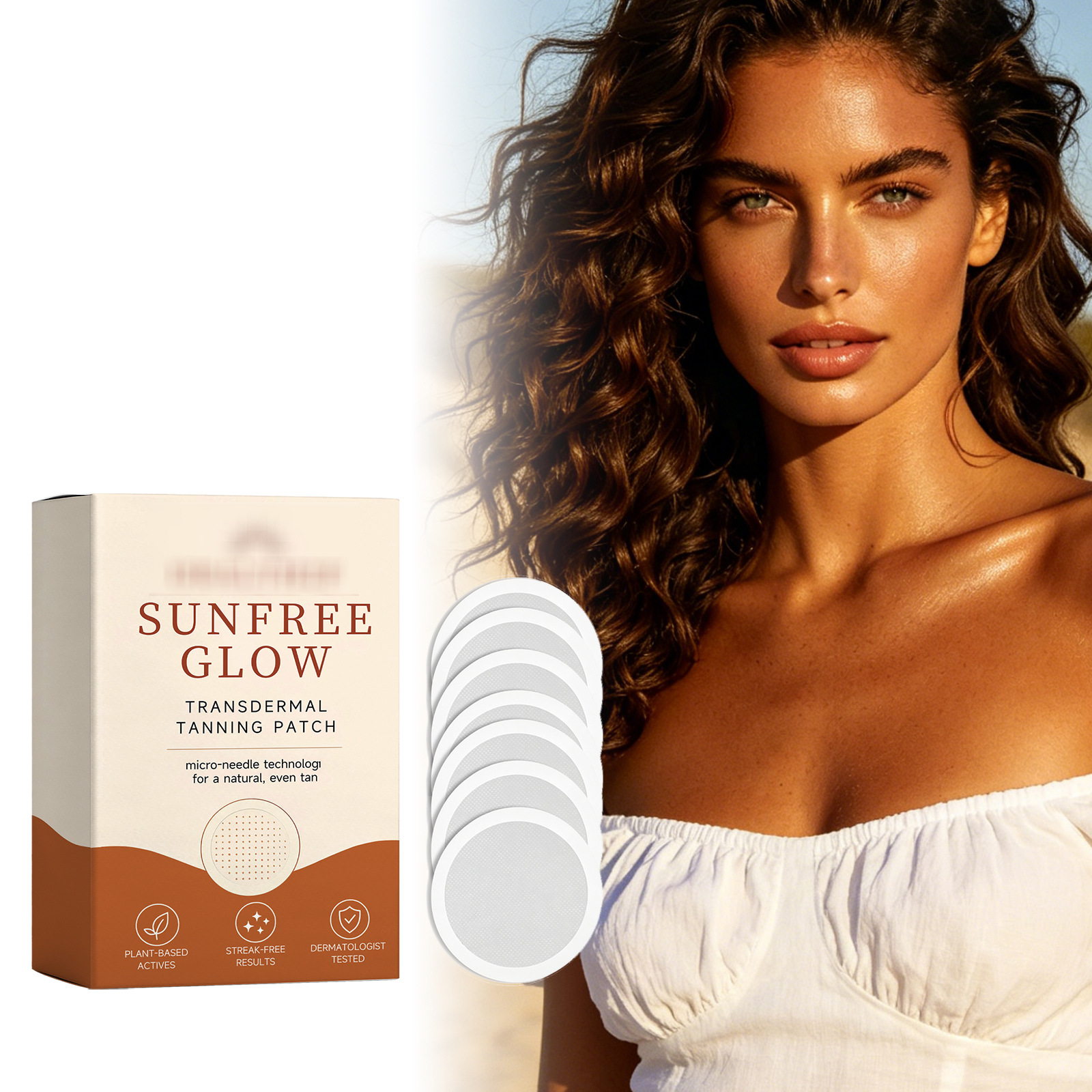 Tanning Care Patches for Summer Outdoor Use to Create a Healthy Wheat-Colored Complexion, Daily Body Skin Care Patches