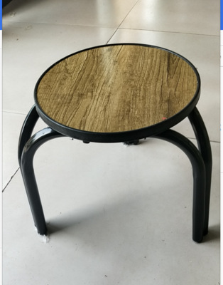 Taburete de taller al por mayor, línea de montaje de fábrica, taburete de trabajo, taburete cuadrado pequeño de acero y madera, taburete de hierro de comida rápida, oro de entrenamiento