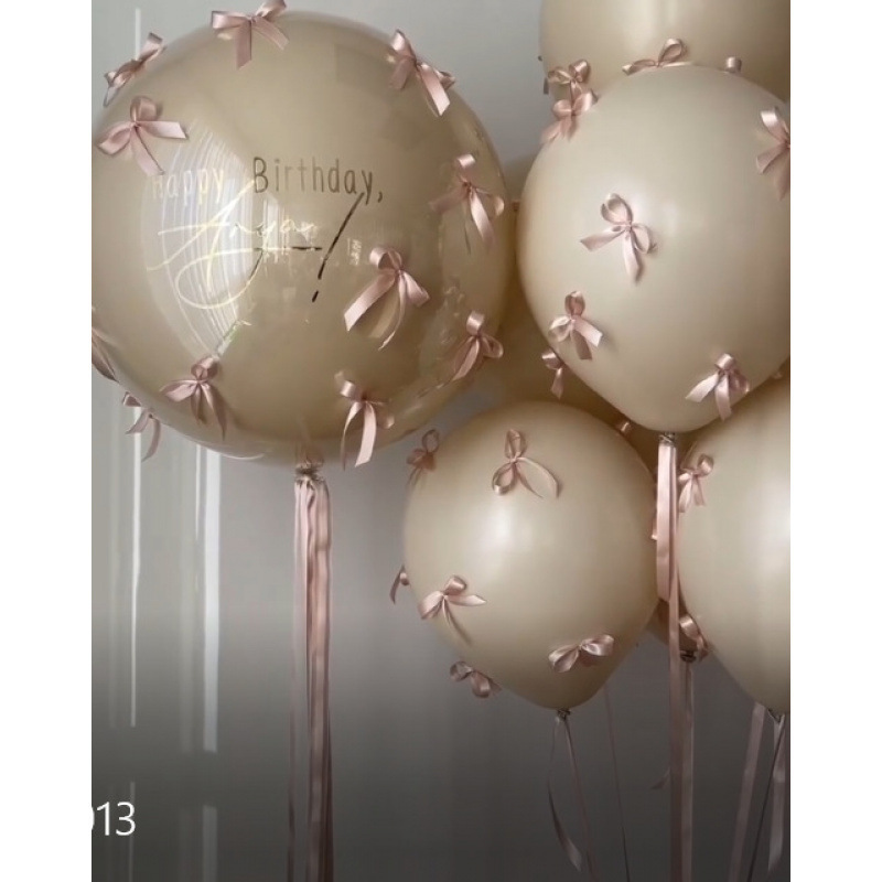 透明蝴蝶结气球布置场景装饰生日派对订婚结婚飘空马卡龙气球|undefined